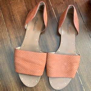 Madewell slip on sandals - orange - size 7
